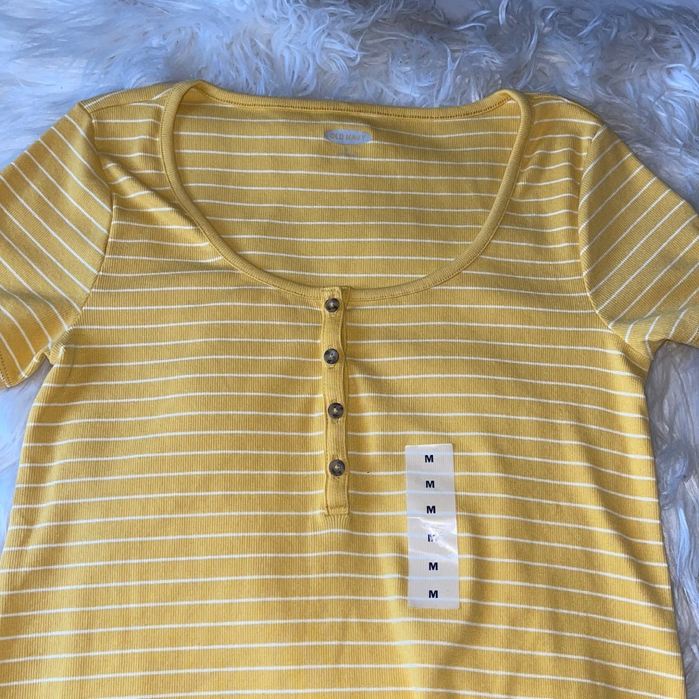 Old navy Yellow Stripe t-shirt